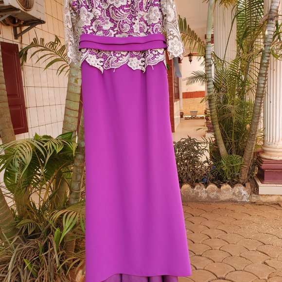 Ana Torres Fuchsia Column Mother of the Bride Dress | Elegant Formal Evening Gow - Picture 2 of 12